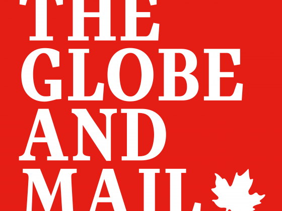 the globe and mail logo on red square