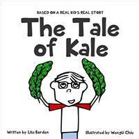 book cover image of the tale of kale, illustrated boy with kale leaves