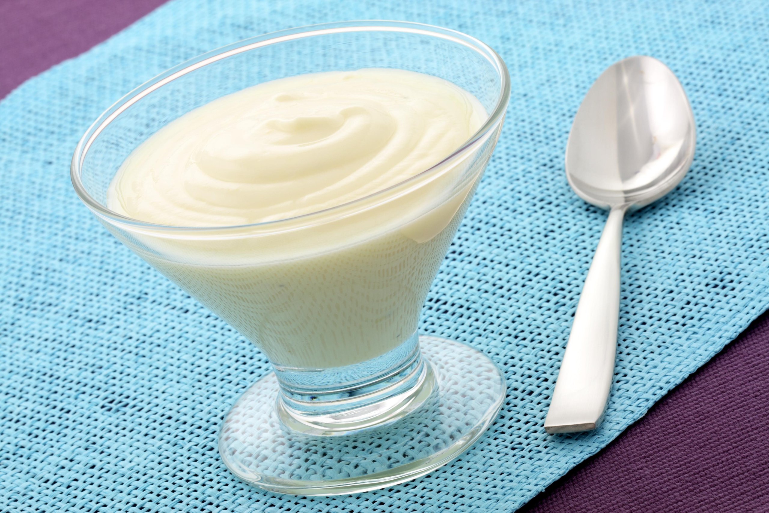 fresh and delicious creamy yogurt, healthy smooth snack, perfect at any time.