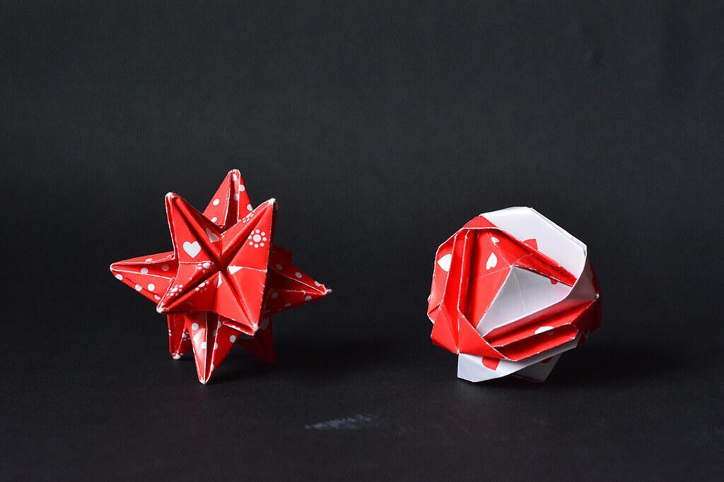 Origami Omega Star Kusudama Designed By Philip Shen And Origami Clover Kusudama Designed By Maria Sinayskaya insta 2 1