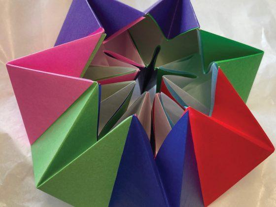 multicolour origami wheel