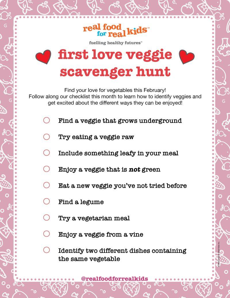 Valentine Veg Scavenger Hunt