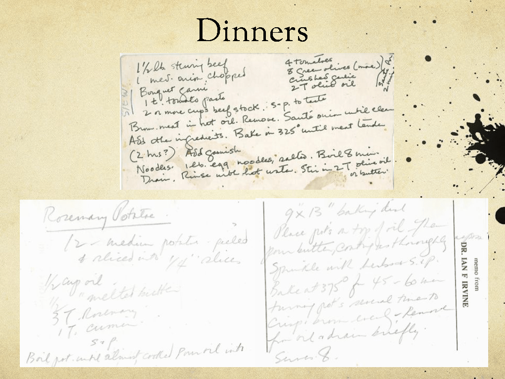 Grandma Kay's original handwritten Rosemary Potato recipe
