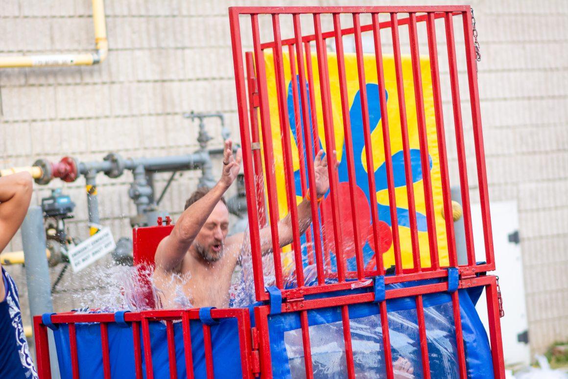 Man getting dunked at fun event fam jam 2019 rfrk