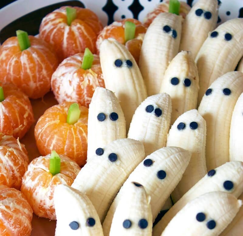 healthy halloween treats bananas and tangerines lexies kitchen 1 e1730122435216