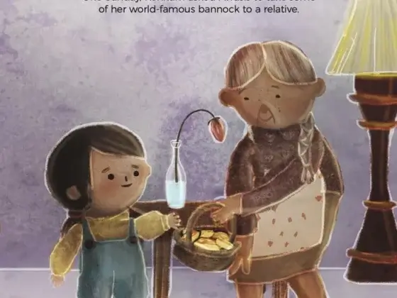 inside artwork for awasis and the world famous bannock illustration