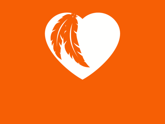 every child matters banner with orange background for national day for truth and reconciliation