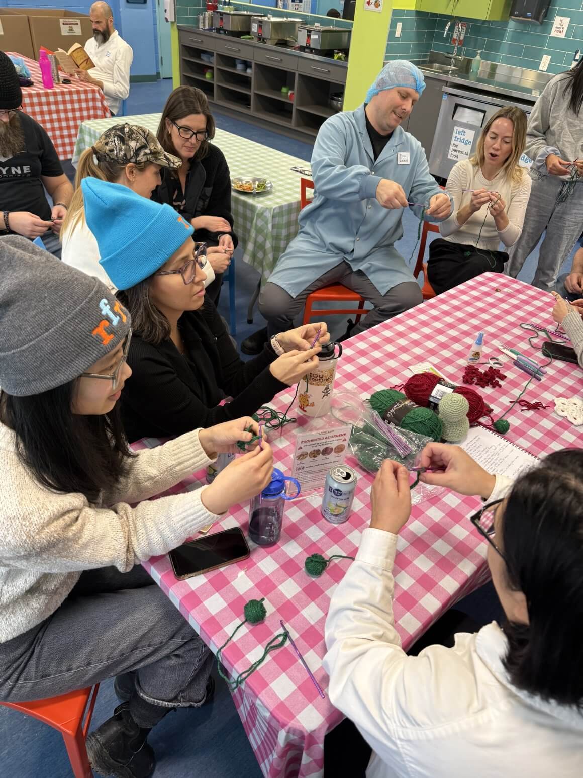 rfrk team enjoying crochet lunch and learn